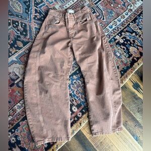 Free people barrel Jean ginger root size 26